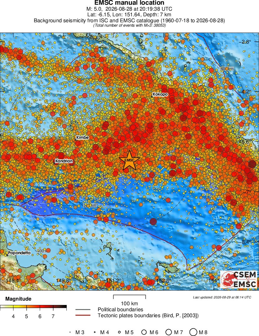regional magnitude historical seismicity
