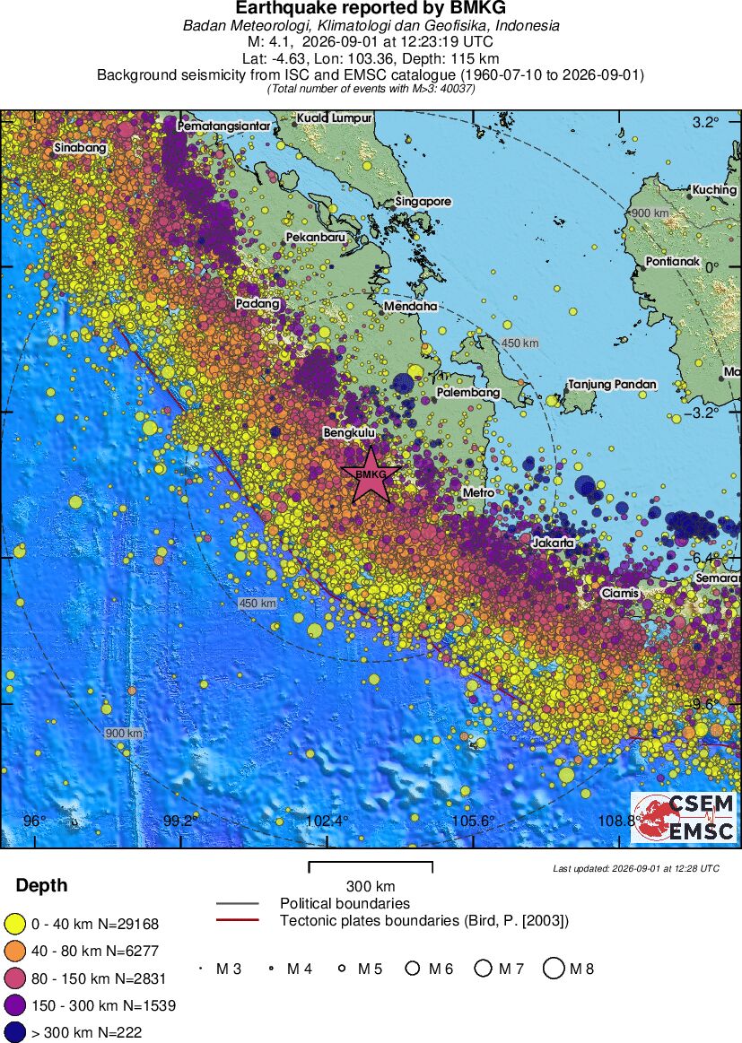 wide historical seismicity