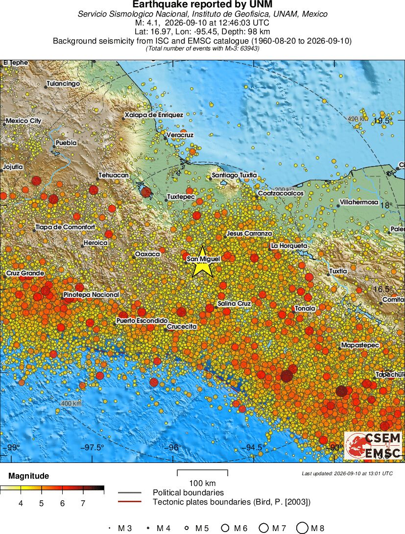 regional magnitude historical seismicity