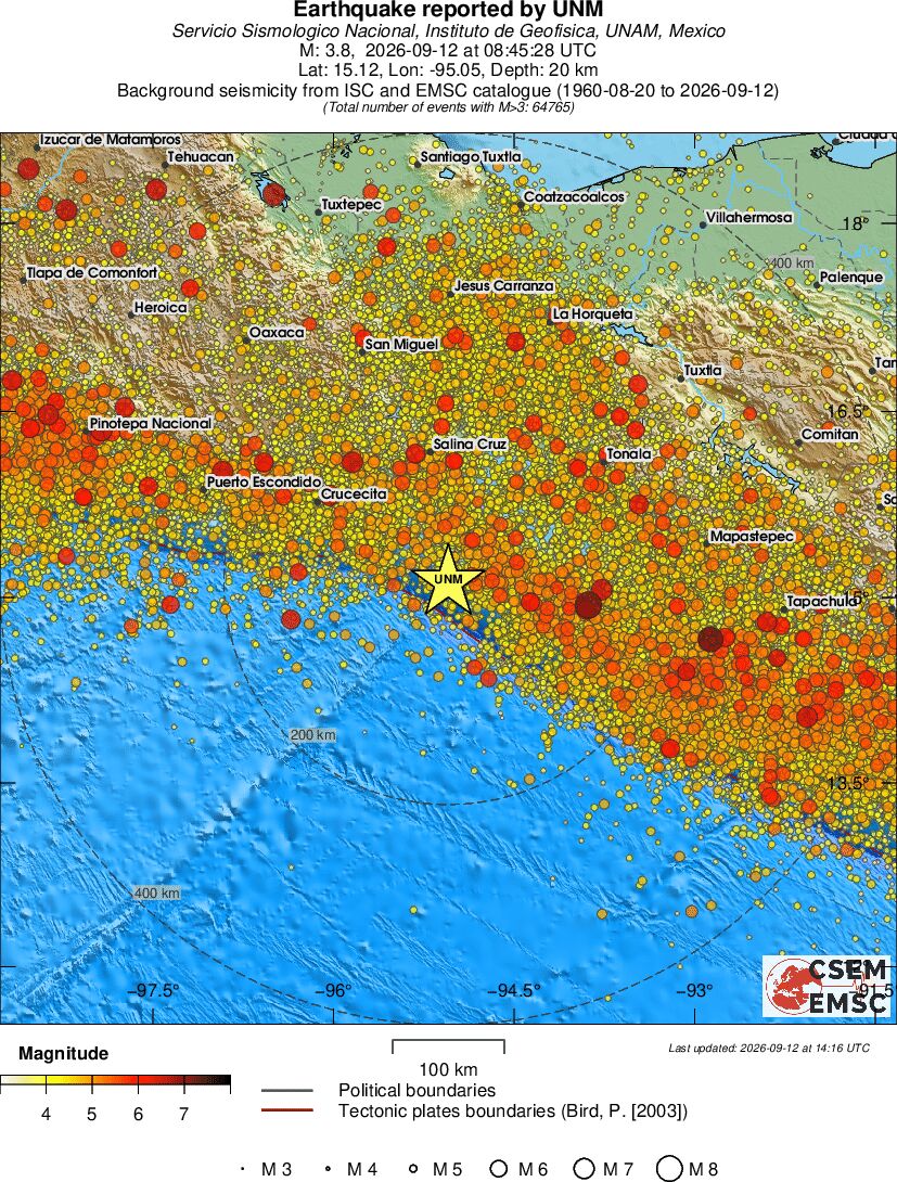 regional magnitude historical seismicity