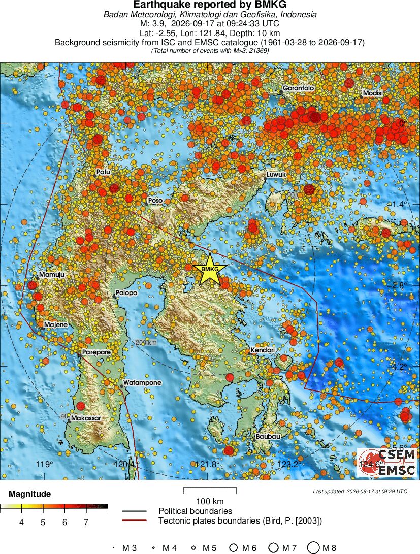 regional magnitude historical seismicity