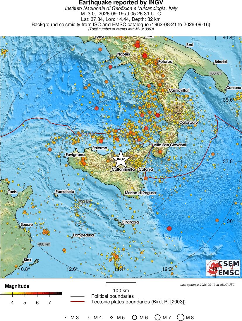 regional magnitude historical seismicity