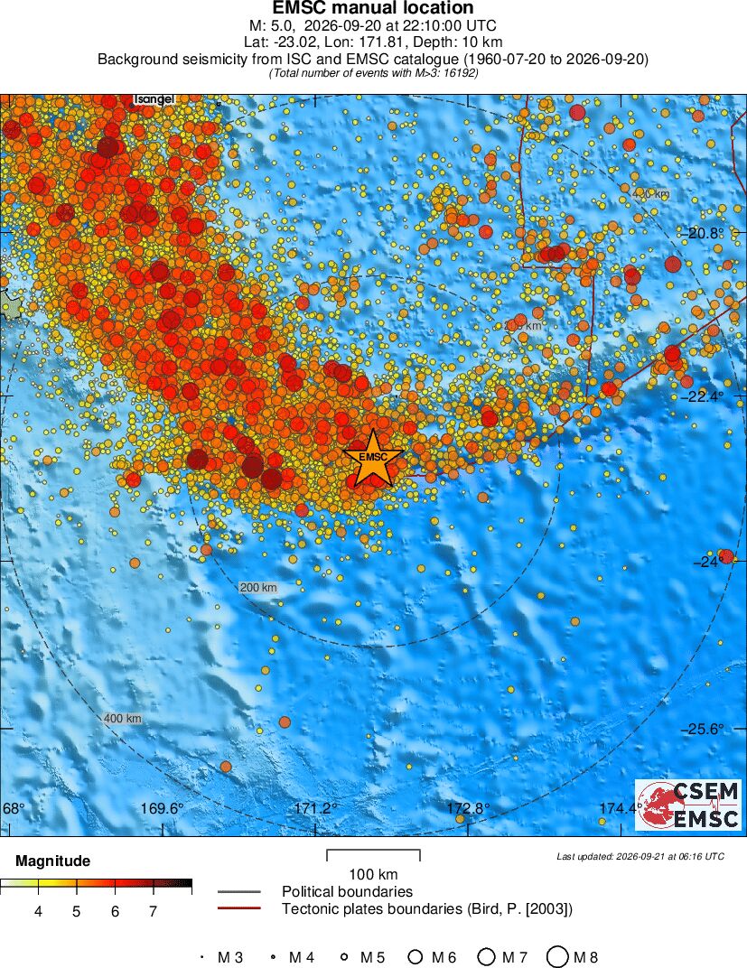 regional magnitude historical seismicity