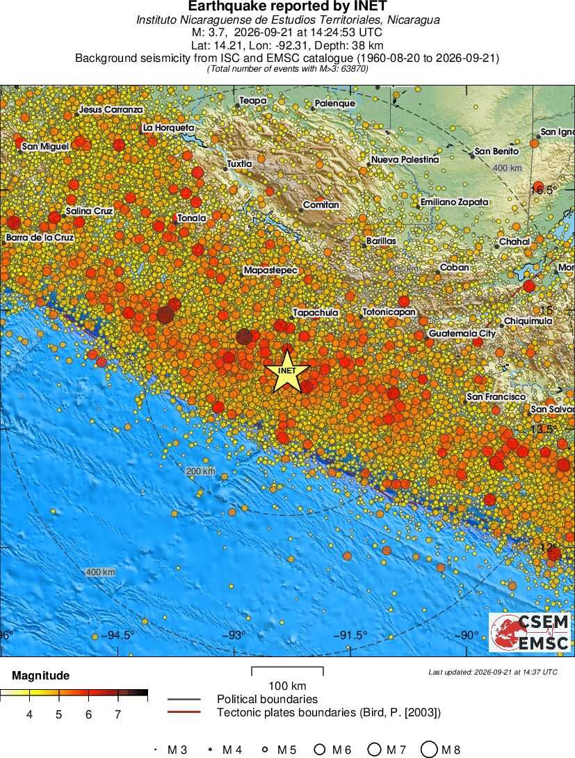 regional magnitude historical seismicity