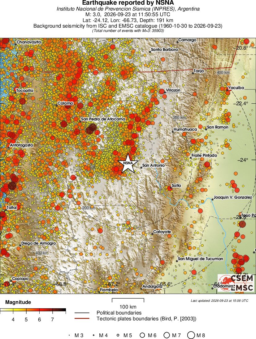regional magnitude historical seismicity
