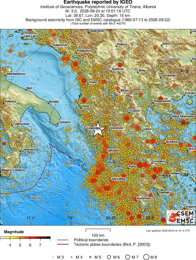 regional magnitude historical seismicity