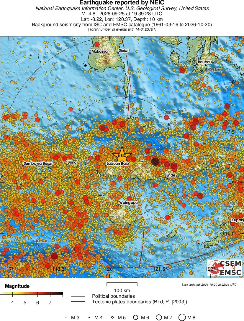 regional magnitude historical seismicity