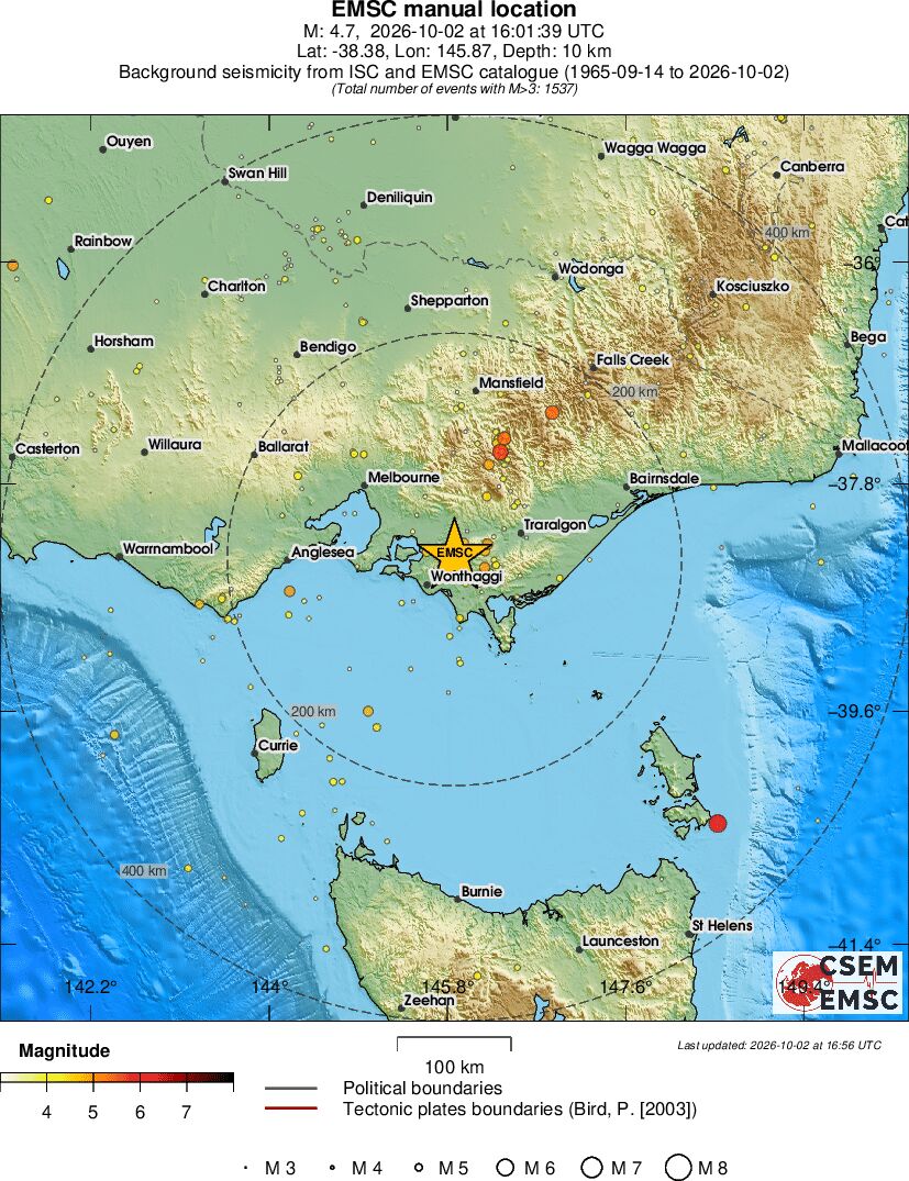 regional magnitude historical seismicity