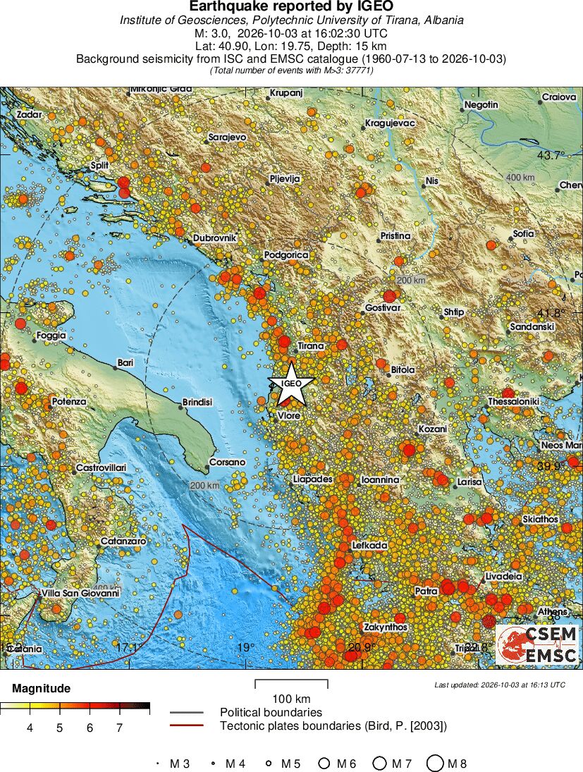 regional magnitude historical seismicity