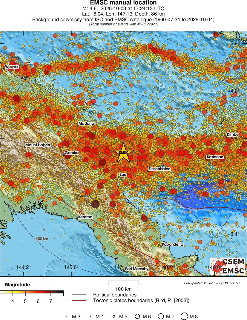 regional magnitude historical seismicity