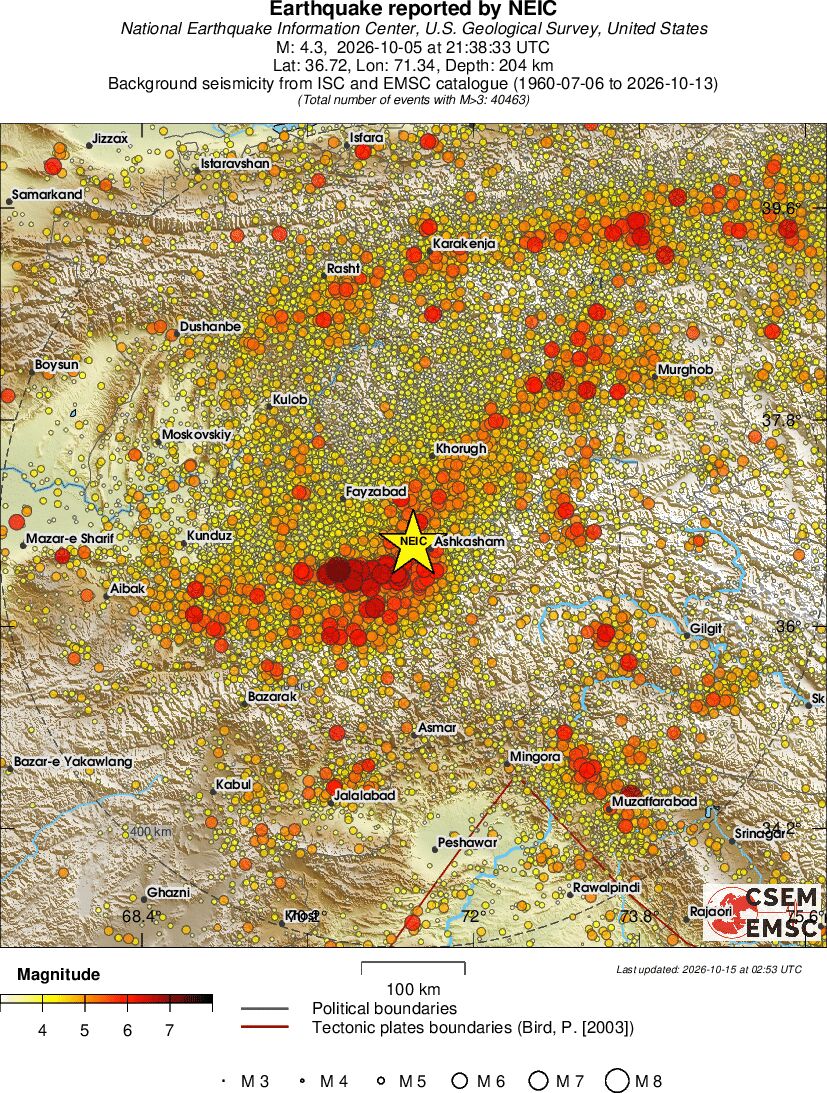regional magnitude historical seismicity
