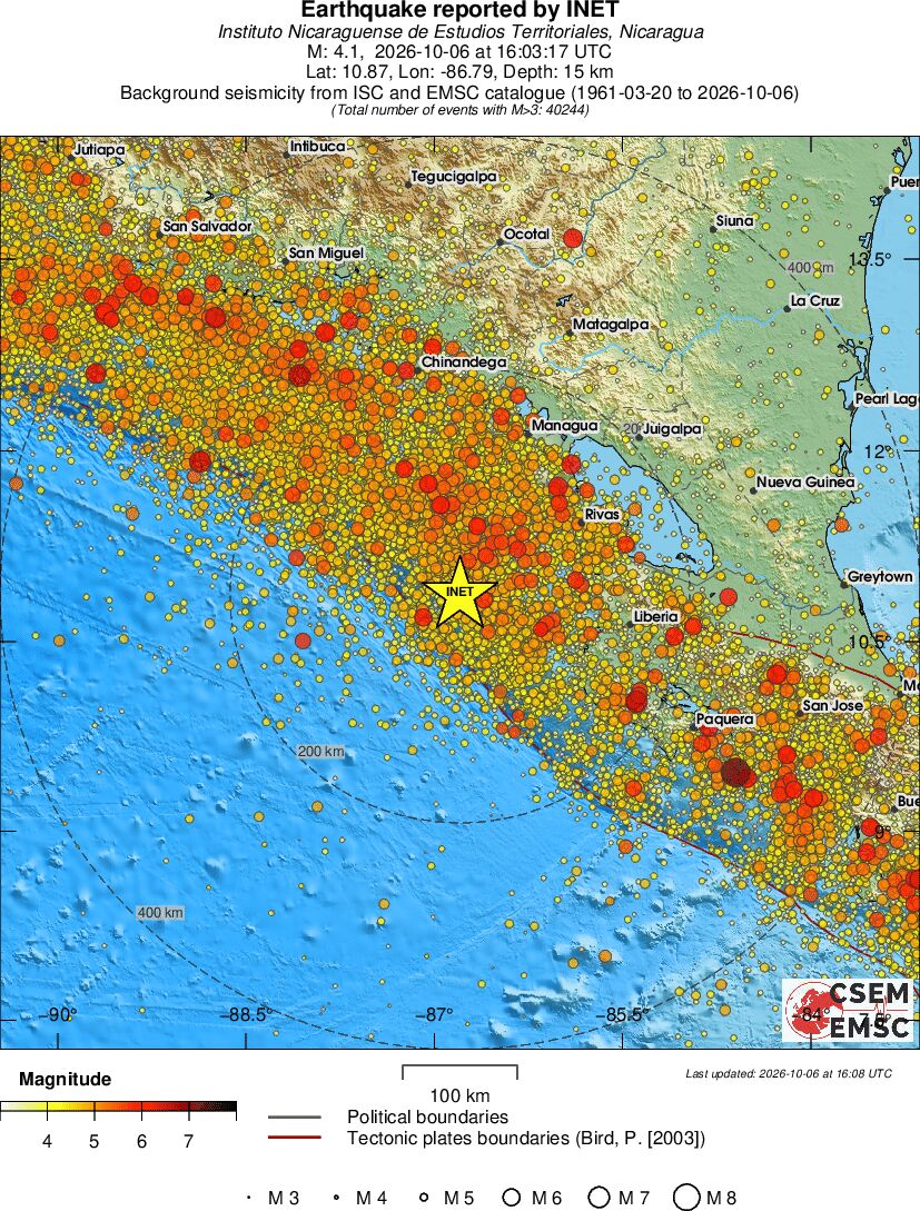 regional magnitude historical seismicity