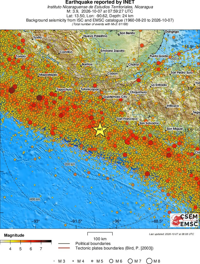 regional magnitude historical seismicity