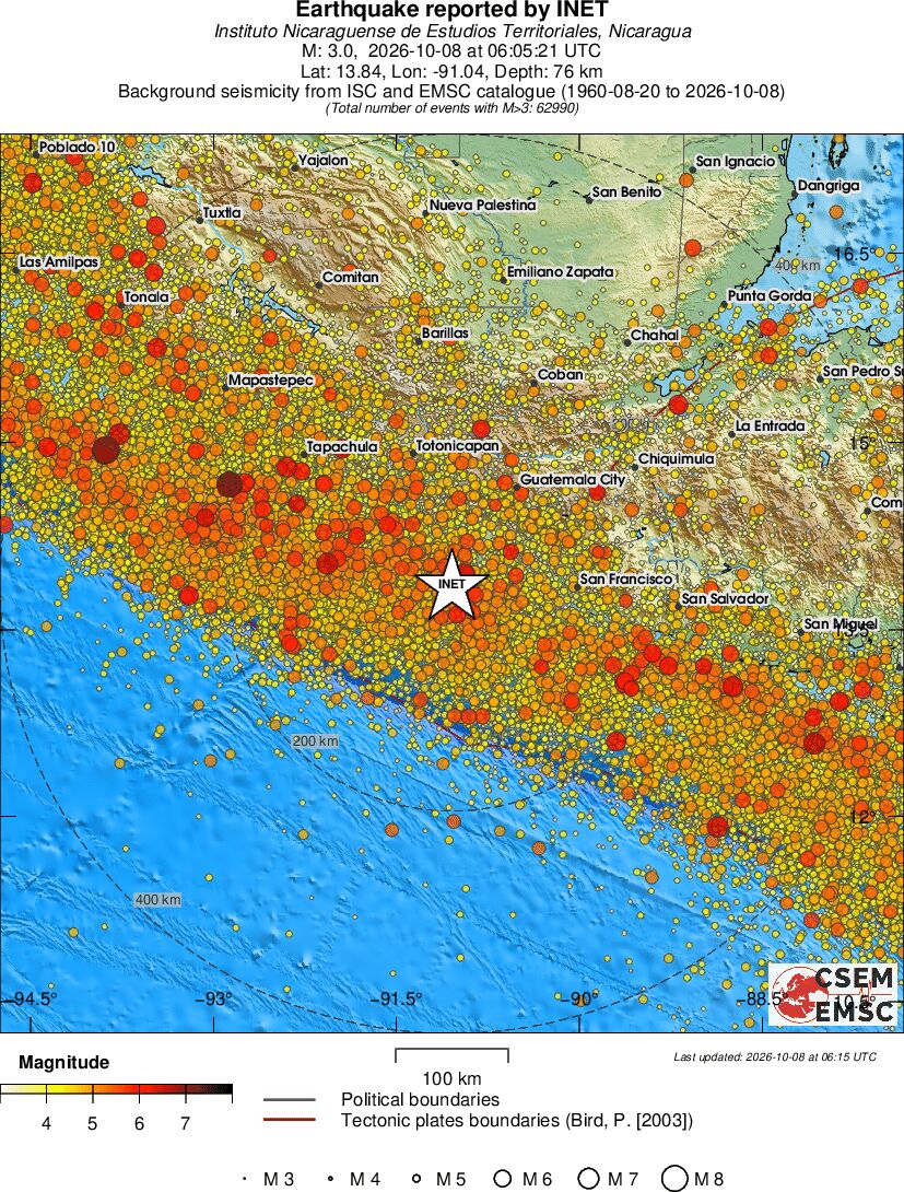 regional magnitude historical seismicity