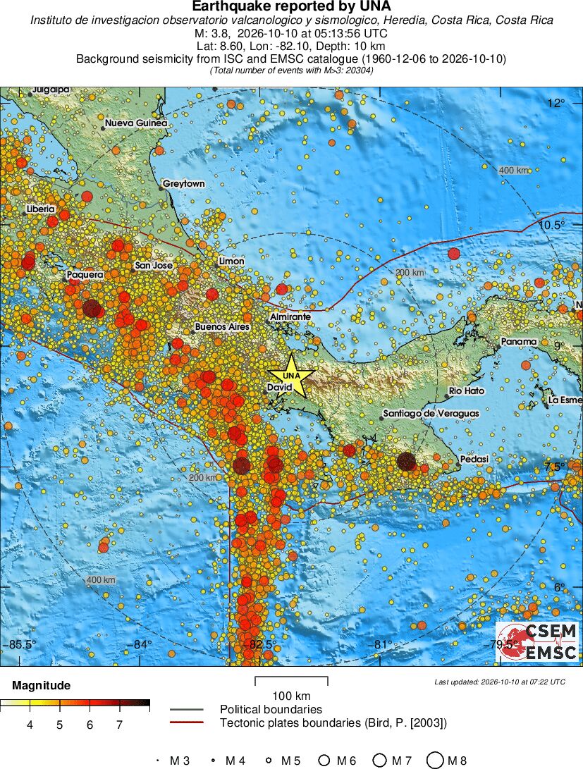 regional magnitude historical seismicity