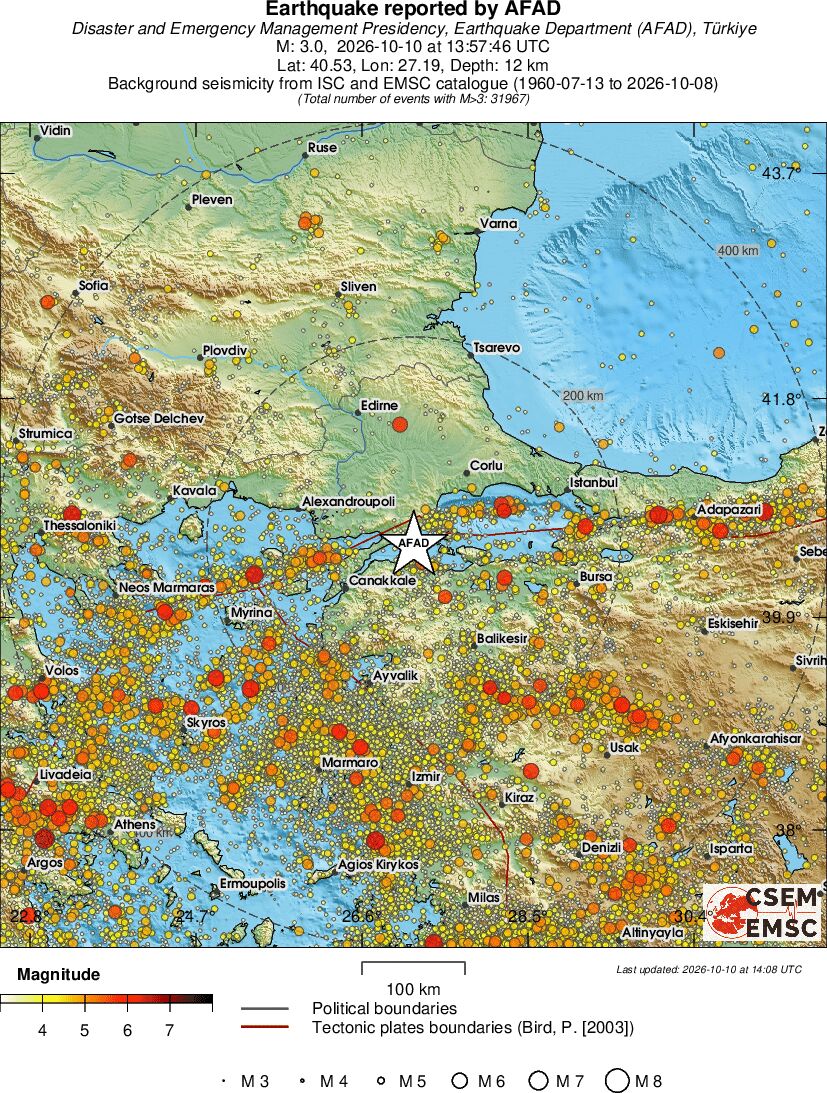 regional magnitude historical seismicity
