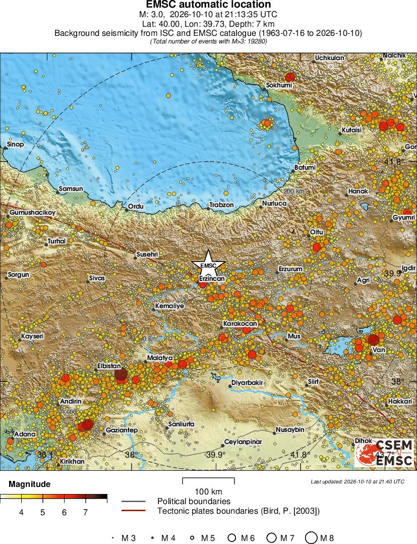 regional magnitude historical seismicity