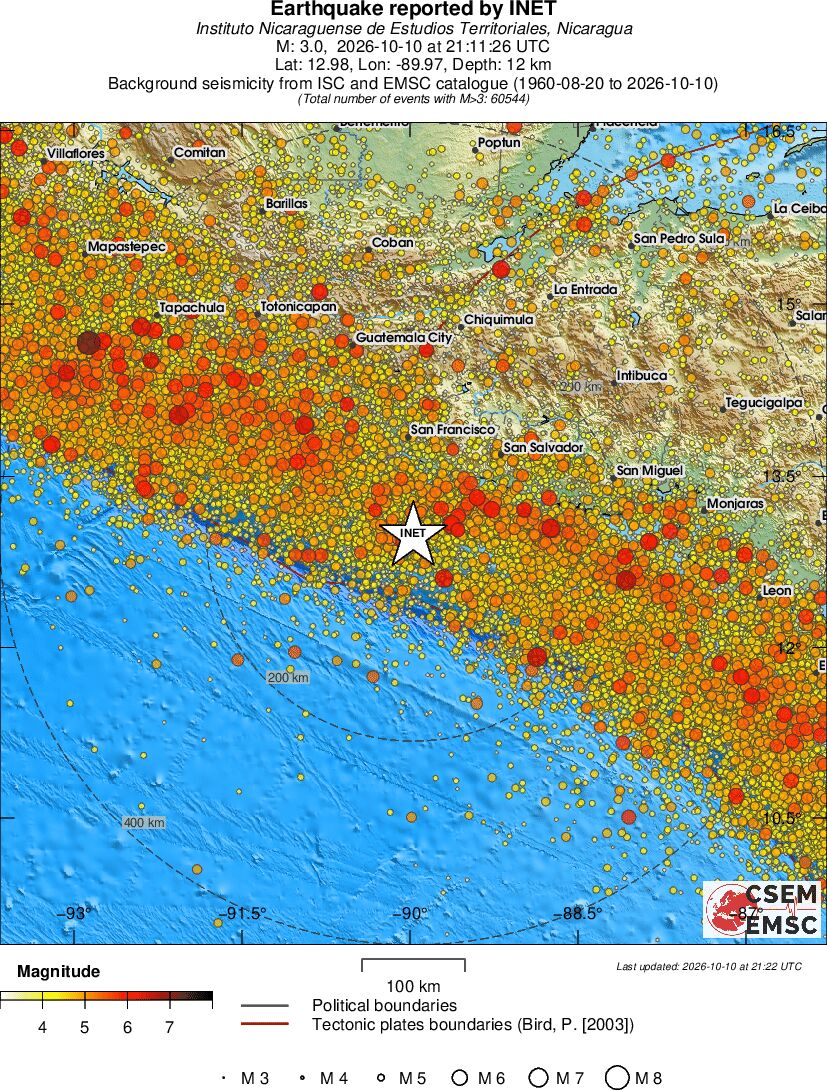 regional magnitude historical seismicity