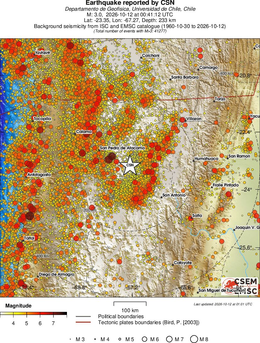 regional magnitude historical seismicity