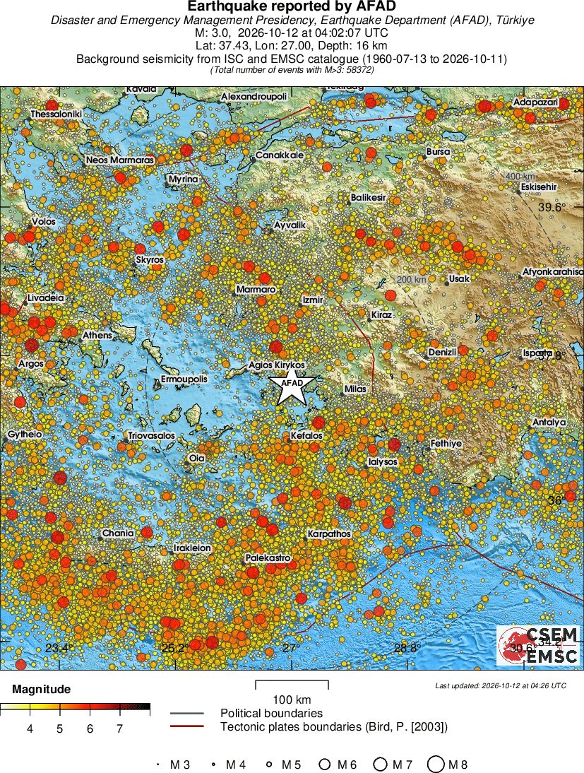 regional magnitude historical seismicity