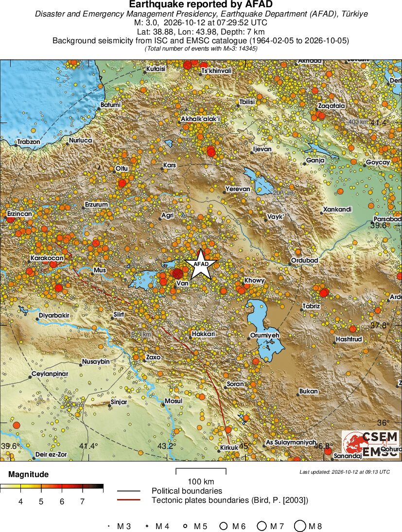 regional magnitude historical seismicity