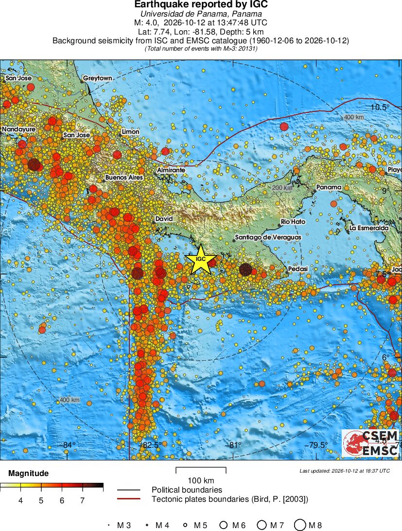 regional magnitude historical seismicity