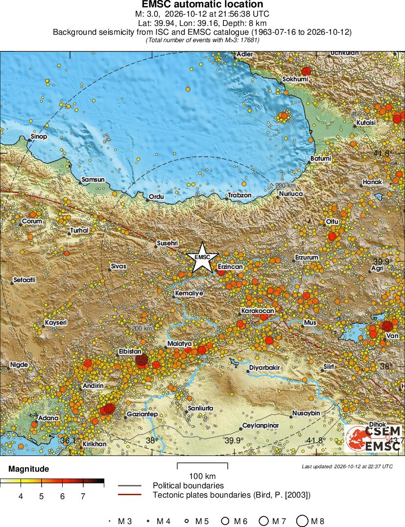 regional magnitude historical seismicity