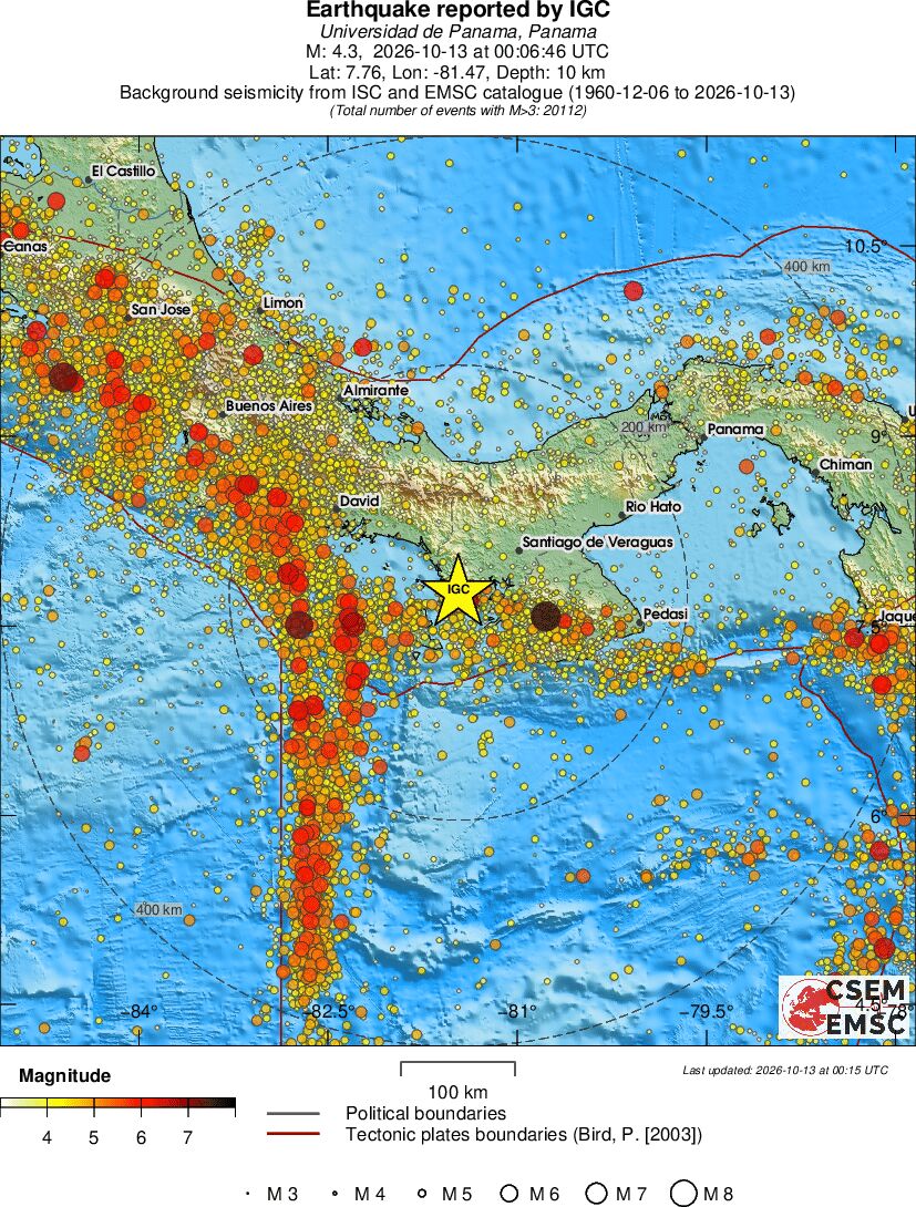 regional magnitude historical seismicity