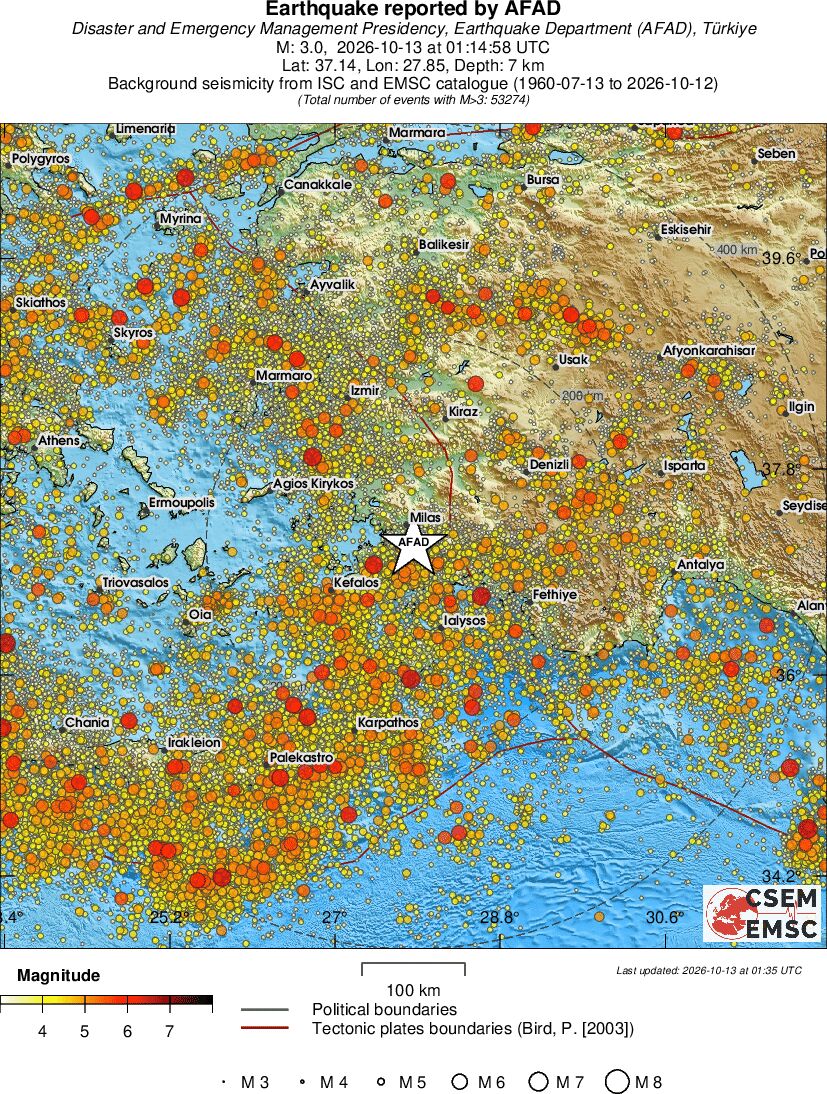 regional magnitude historical seismicity