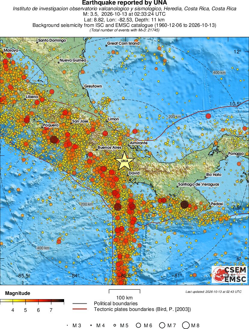 regional magnitude historical seismicity