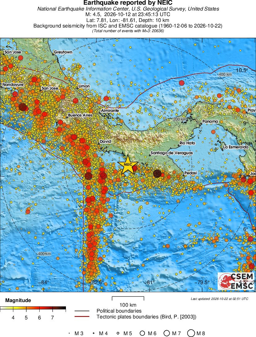 regional magnitude historical seismicity