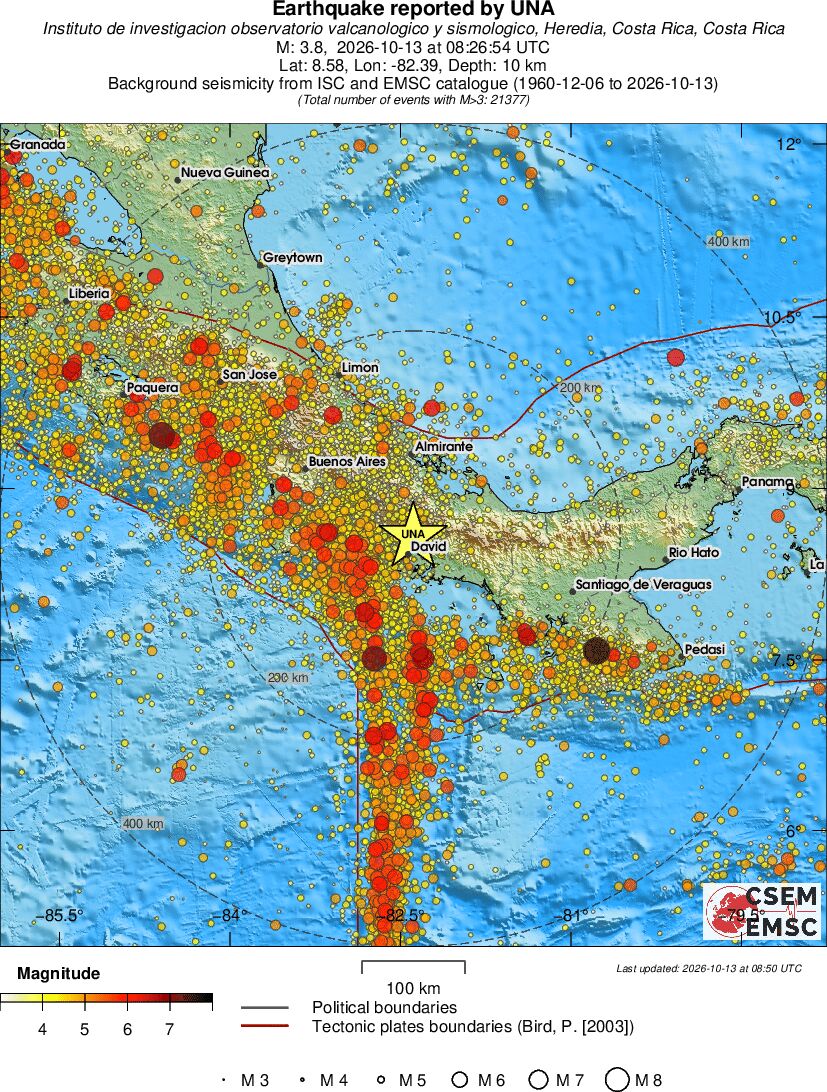 regional magnitude historical seismicity