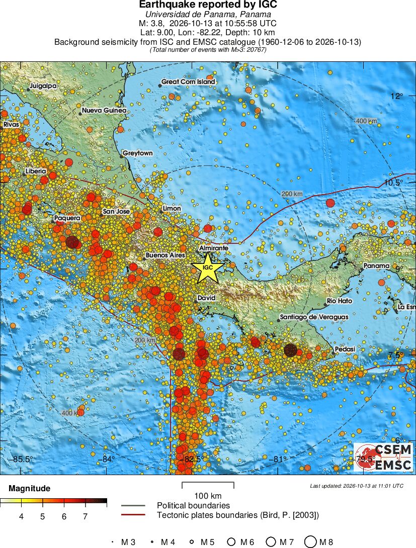 regional magnitude historical seismicity