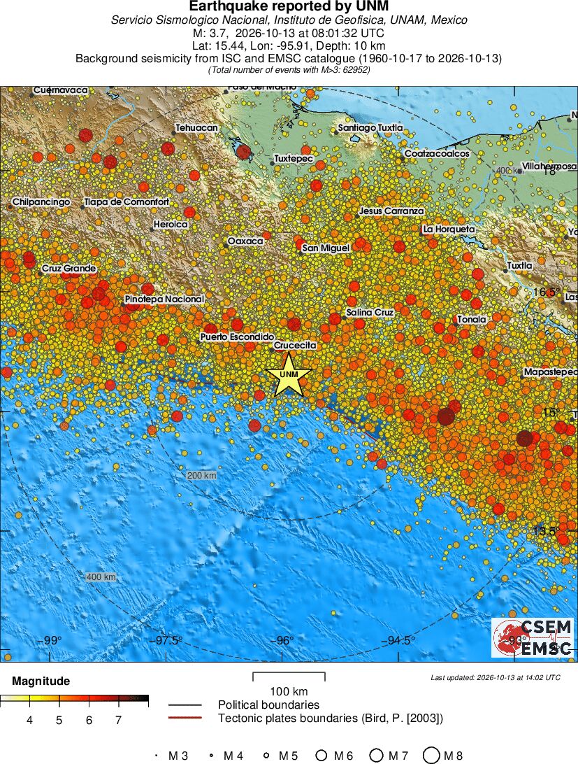 regional magnitude historical seismicity