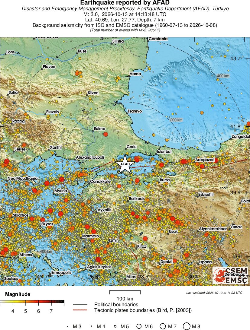 regional magnitude historical seismicity