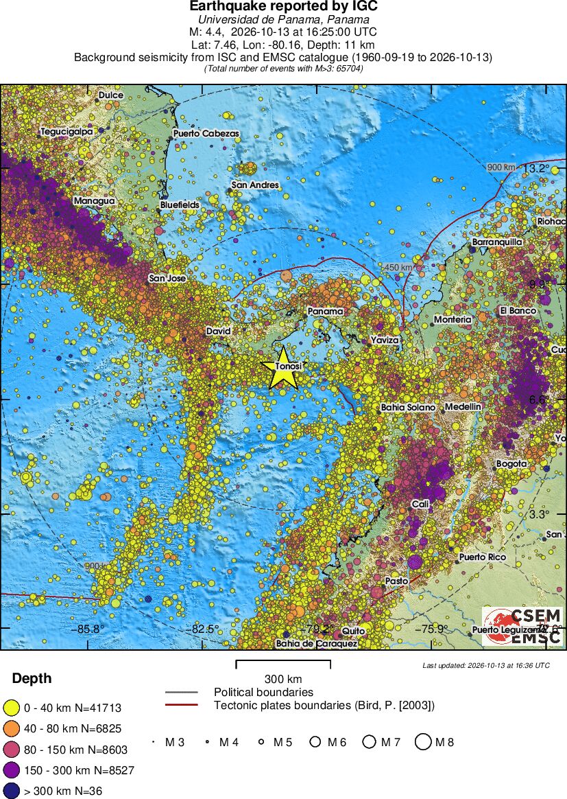 wide historical seismicity