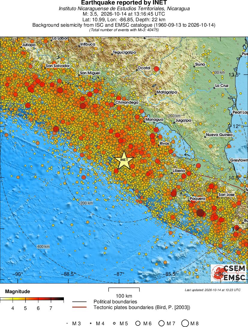 regional magnitude historical seismicity