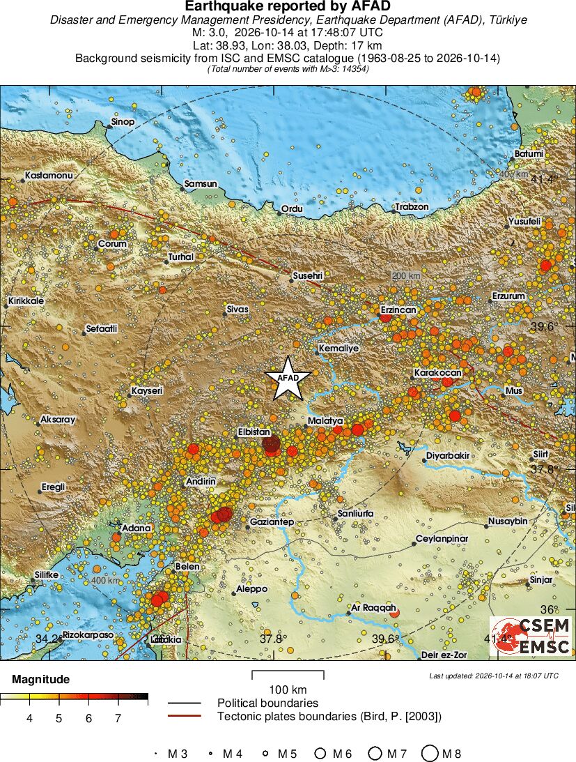 regional magnitude historical seismicity