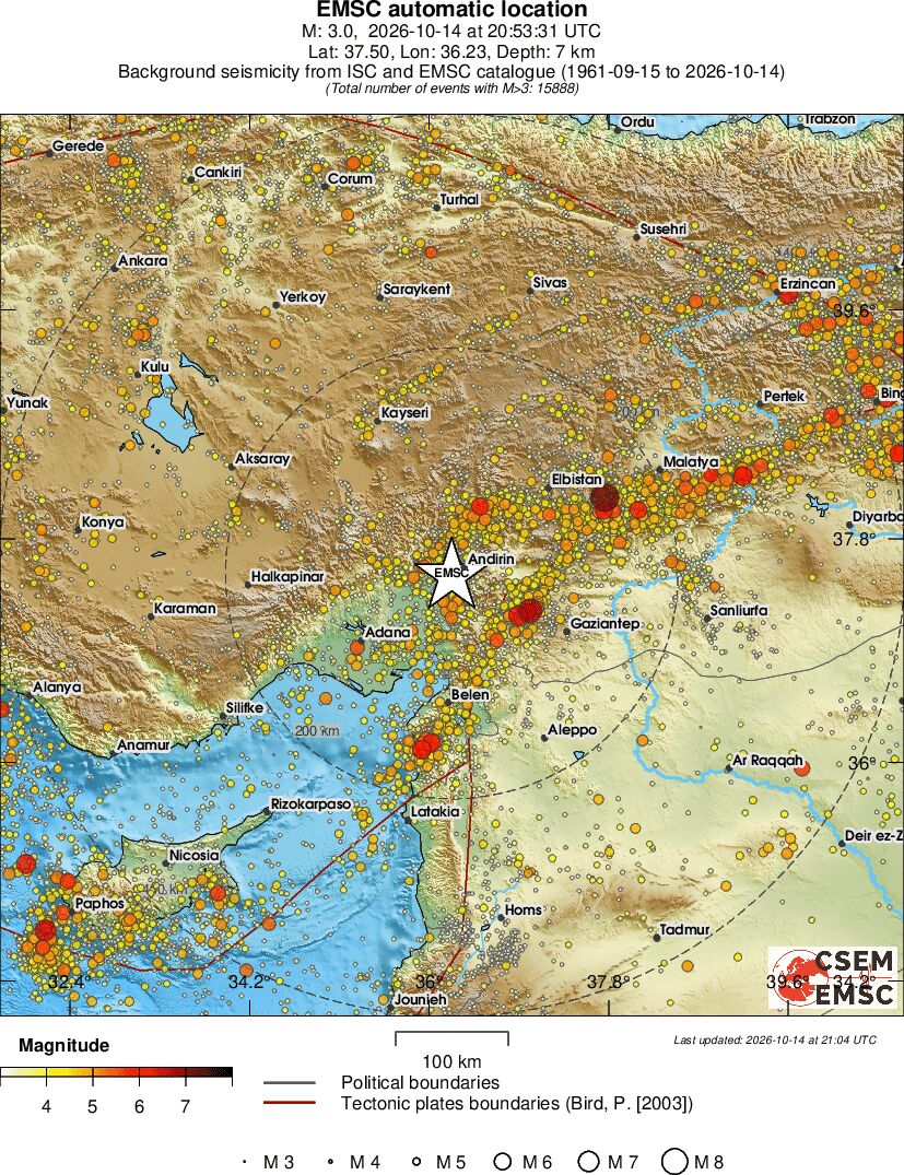 regional magnitude historical seismicity