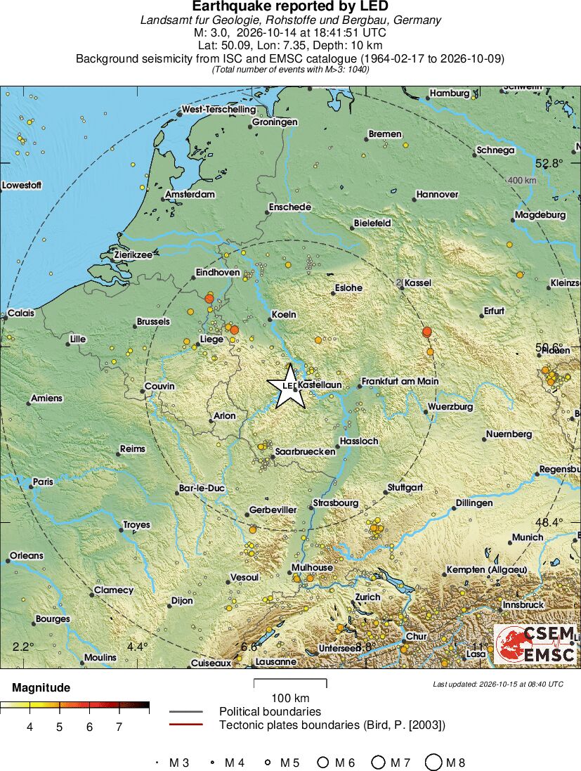 regional magnitude historical seismicity