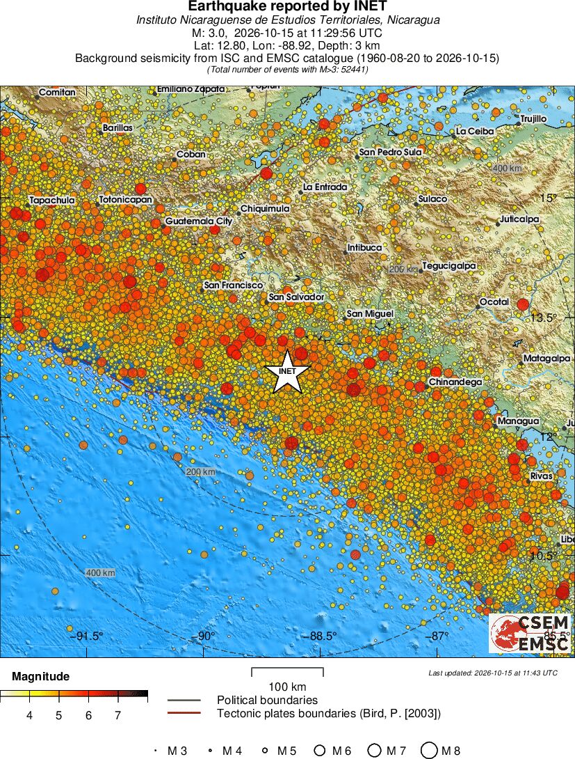 regional magnitude historical seismicity