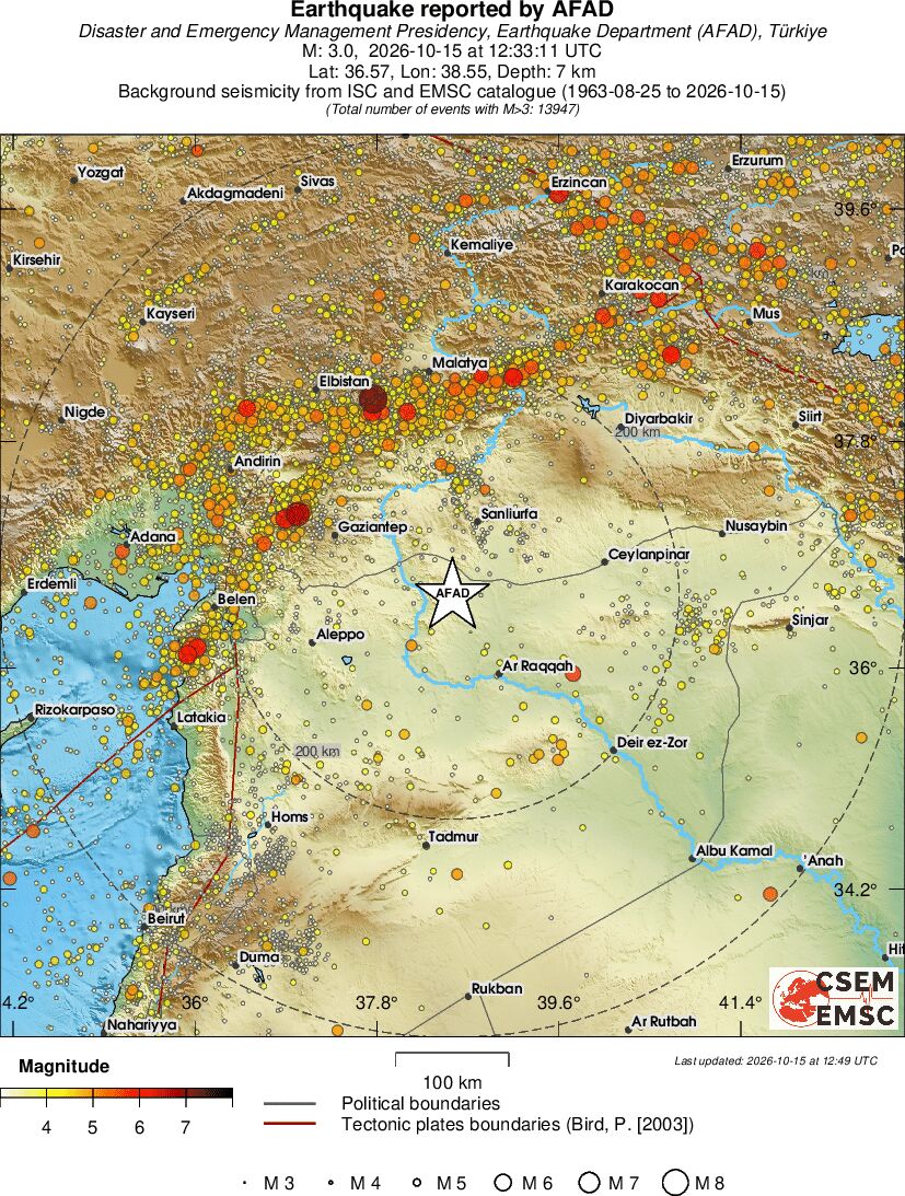 regional magnitude historical seismicity
