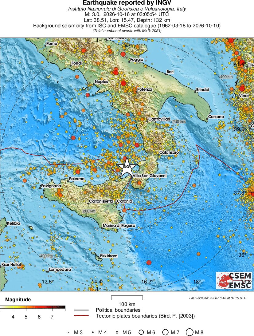 regional magnitude historical seismicity