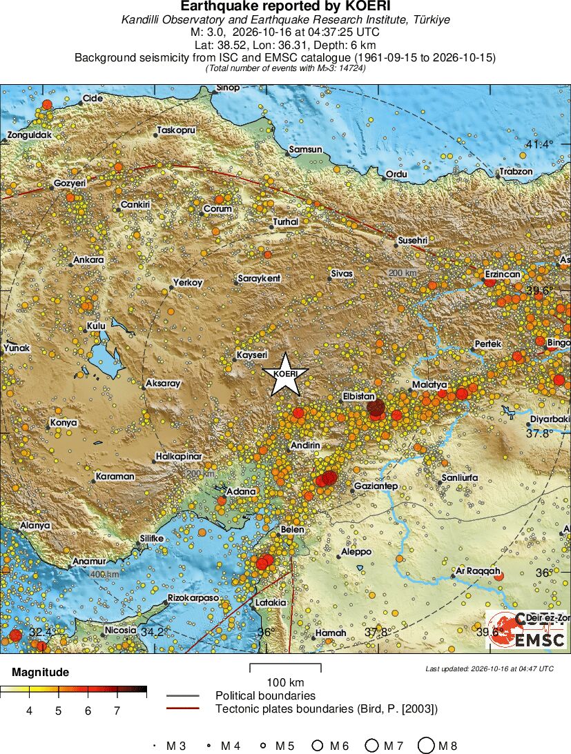 regional magnitude historical seismicity