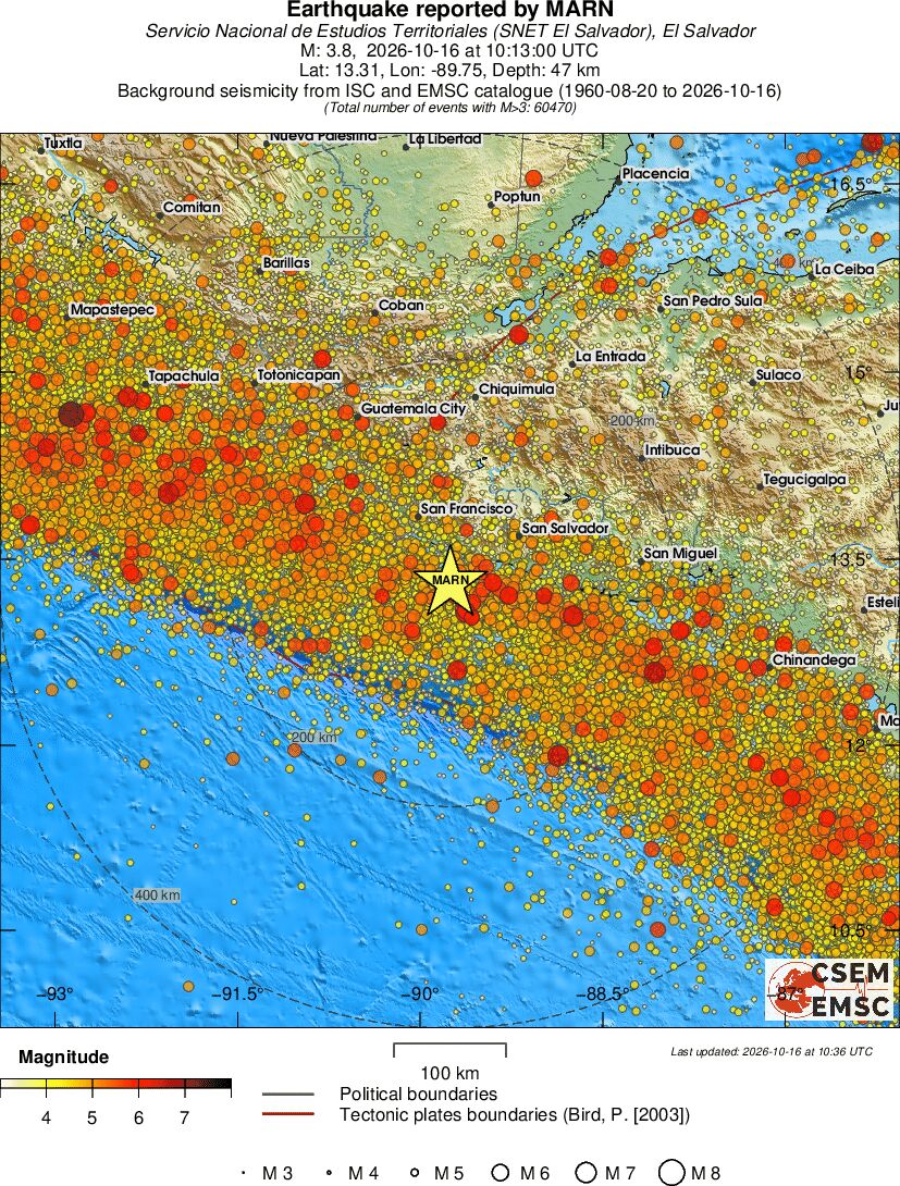 regional magnitude historical seismicity