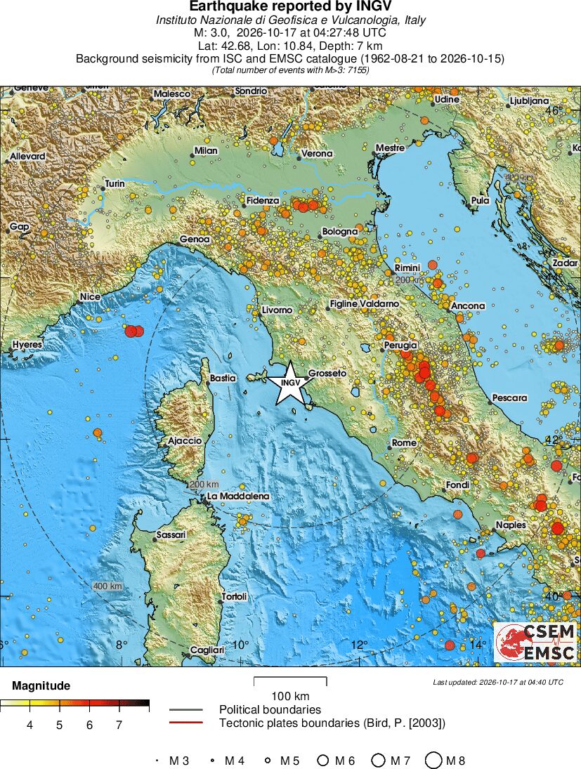 regional magnitude historical seismicity