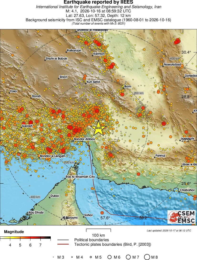 regional magnitude historical seismicity