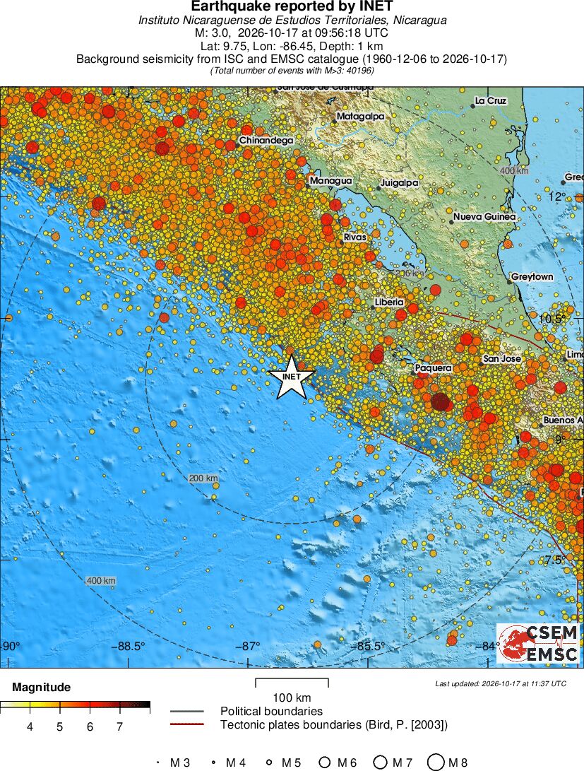 regional magnitude historical seismicity