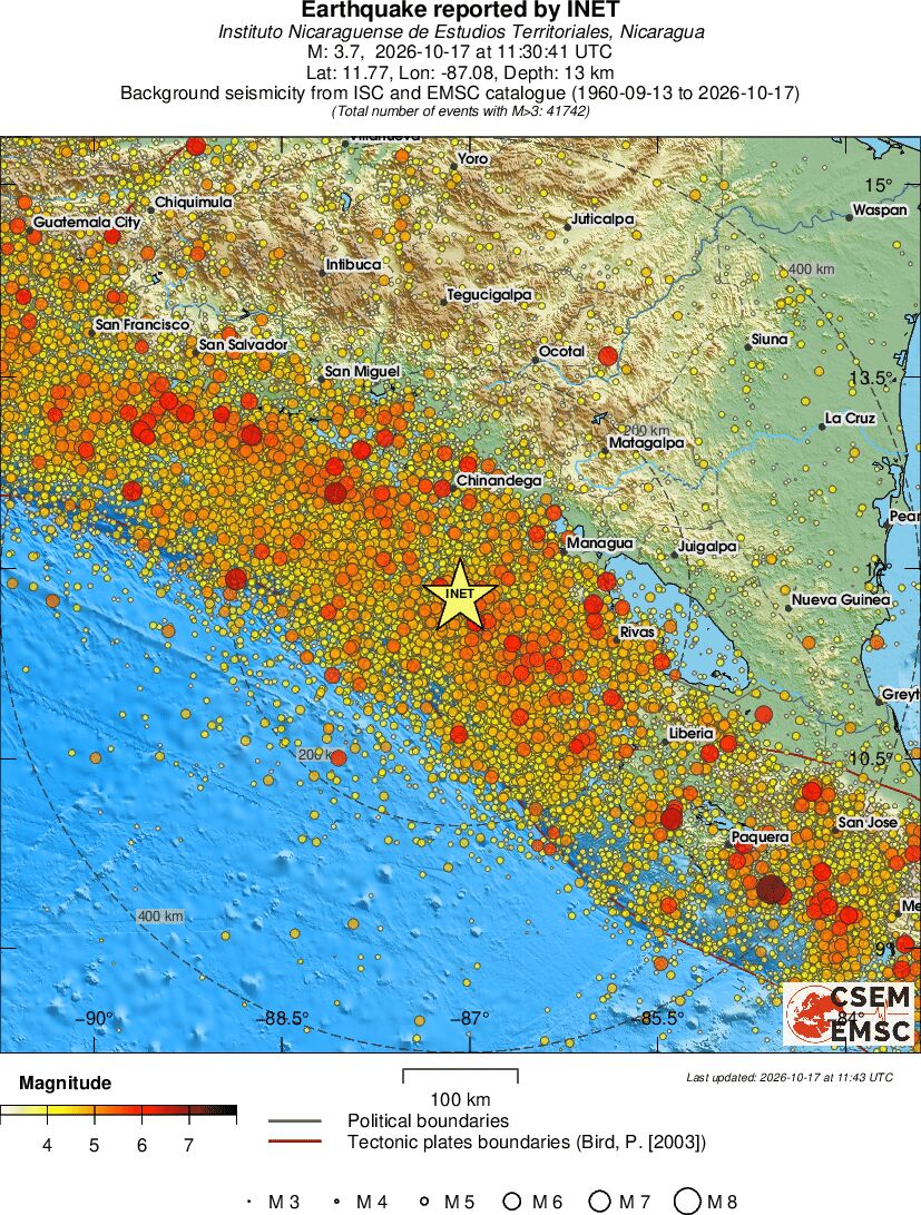 regional magnitude historical seismicity