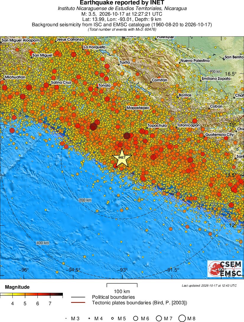 regional magnitude historical seismicity